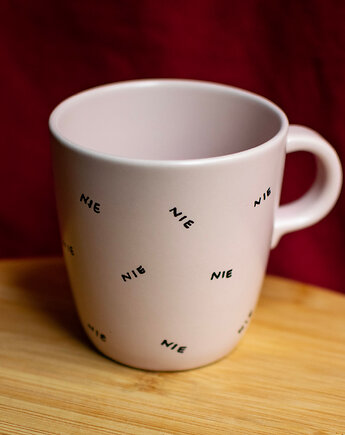 Różowy kubek NIE NIE NIE, megurum.art