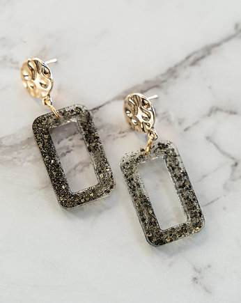 Kolczyki wiszące GOLD GLITTER 02, rękoczyny