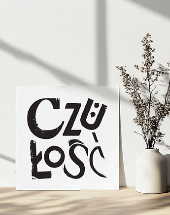 Czułość plakat typograficzny 50 cm x 50 cm czarny, 11 Seconds Studio