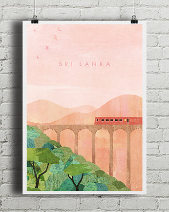 Sri Lanka - vintage plakat art giclee, minimalmill