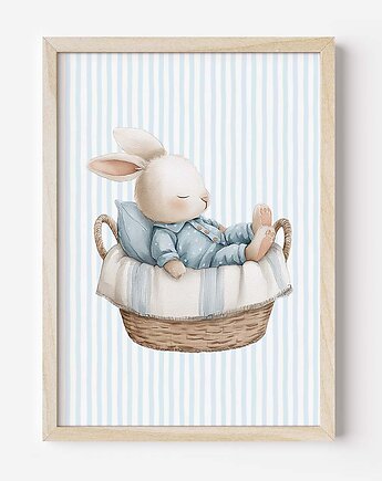 Plakat Na Ścianę Dla Chłopca Niebieskie króliczki nr. 14, Dekoracjan