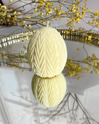 Świeca ekologiczna sojowa dekoracyjna jajko wielkanocne kolor żółty, Coccola JEWELLERY