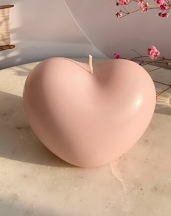 Świeca ekologiczna sojowa dekoracyjna "Sweet Heart" 60x80mm różowa, Coccola JEWELLERY
