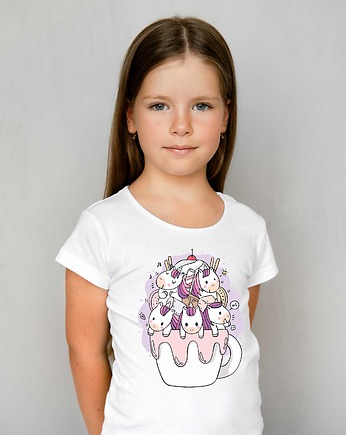 Koszulka dziecięca z nadrukiem Cup  of unicorns, ART ORGANIC
