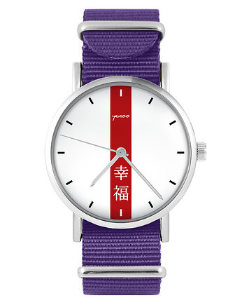 Zegarek - Szczęście - fiolet, nylonowy, yenoo