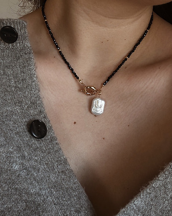 Naszyjnik Onyks z perłą, Chmolowska Jewellery