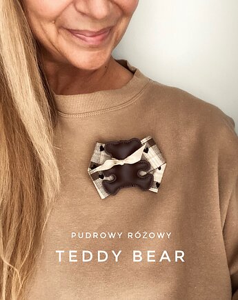 Kolekcja Teddy Bear / Brosza z Misiem  New Art, Pudrowy Różowy