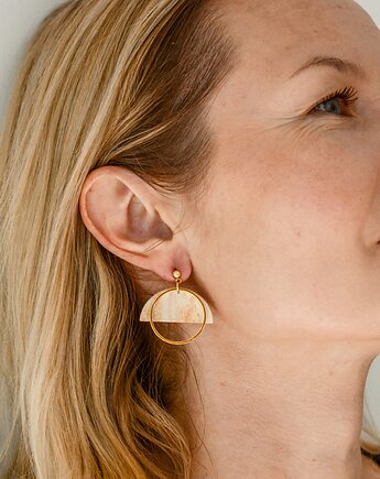 Kolczyki LUNA małe koło - jak kamień, Parami jewelry