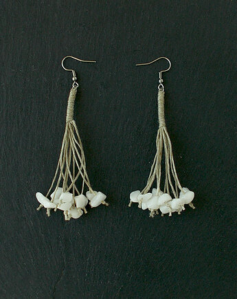 Kwarc lodowy kolczyki Nature