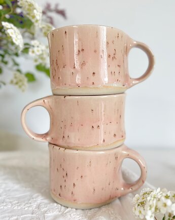 Ceramiczna filiżanka, kubek - piaskowy róż, Och ceramika
