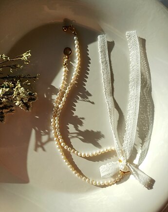 Naszyjnik perła naturalna z aplikacją, s e n s e d accessories