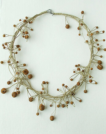 Naszyjnik Drewno na naturalnym lnie, galeria nuit