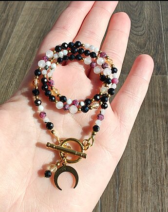 Klasyczny turmalin kamień księżycowy, NESSING handmade