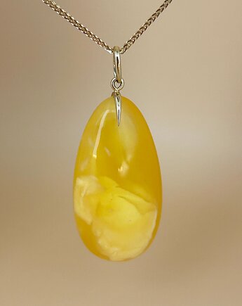 Wisiorek z naturalne bursztynu bałtyckiego, Andorii by Baco