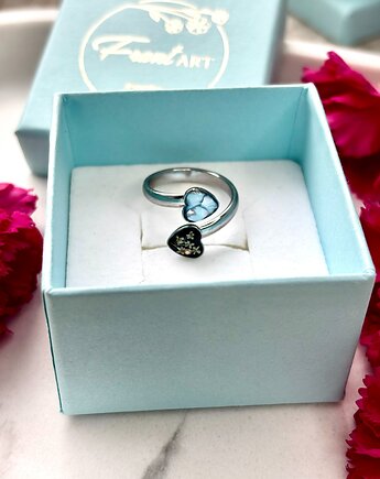 Pierścionek black and blue, Frant Art Jewellery
