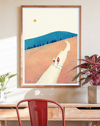 Rower latem - plakat rowerowy, minimalmill