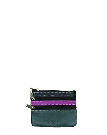 Saszetka skórzana na klucze z kółkiem monety bilonówka skórzana OLIVKA, Olivka Warsaw