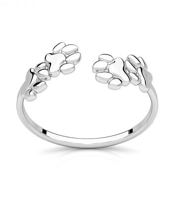 Pierścionek uniwersalny  ŁAPKI- srebro, złoto, róż, ISSI Jewelry