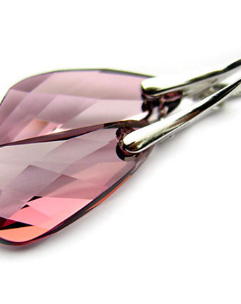 Kolczyki srebrne z kryształami Swarovski - Dedal, Marisella