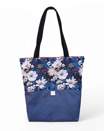 Torba shopper na zakupy wodoodporna shopperka torba na ramię kwiaty jabłoni, Uszyciuch