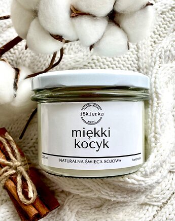 MIĘKKI KOCYK świeca sojowa 235 ml, iSkierka Manufaktura Świec