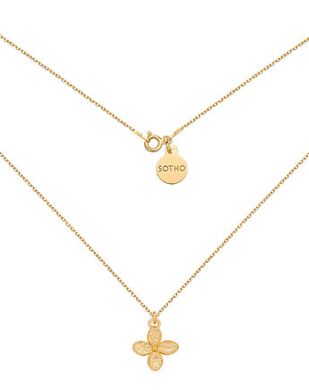 Złoty naszyjnik z kwiatkiem