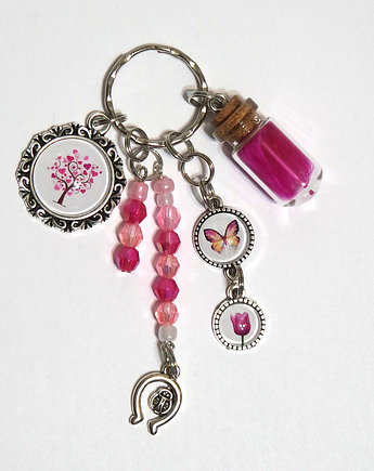 Breloczek - Drzewko, tulipan,  fiolka, yenoo