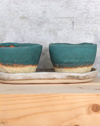 Podwójna, mała doniczka ceramiczna, Otuliny Ceramika dla roślin