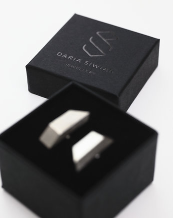 spinki do mankietów srebrne giga-mikrony, Daria Siwiak Jewellery