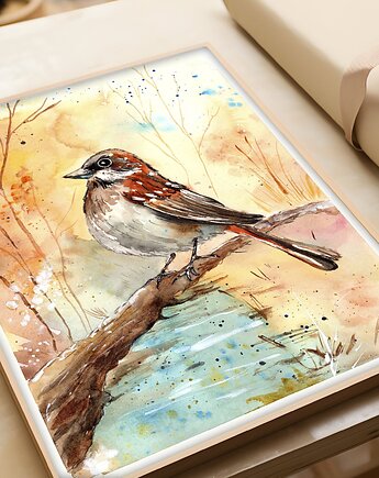 Wróbel. Plakat, Malgorzata Domanska