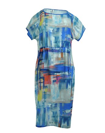 Sukienka z malarskim nadrukiem, LaRime concept