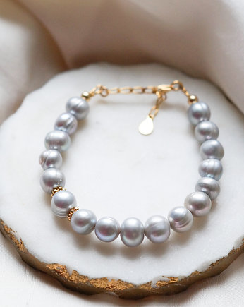 Bransoletka z szarych pereł, BlueBird Bracelets