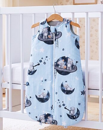 BabyU, Śpiworek Ocieplany Regulacje Podwójny Zamek Bawełna 2.5 TOG 0-18 LUNA, Sleepdo