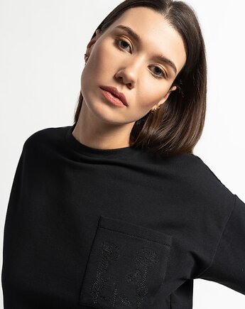 Bluza z haftem Amsterdam czarna, NONOMI