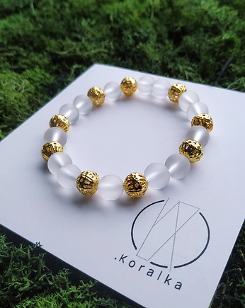 Bransoletka White Mist Gold, .Koralka