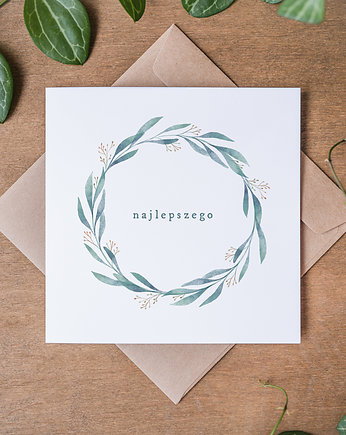 Kartka okolicznościowa Najlepszego, Leaf & Paper