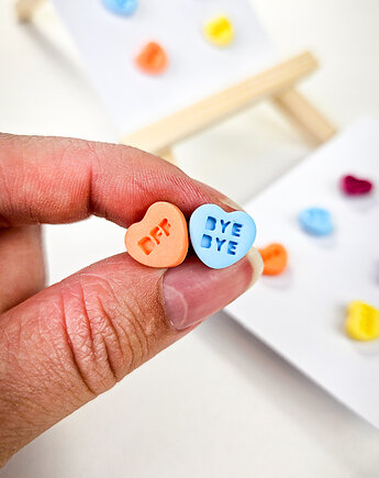 Kolczyki serduszka zestaw 3 par, JN art and clay