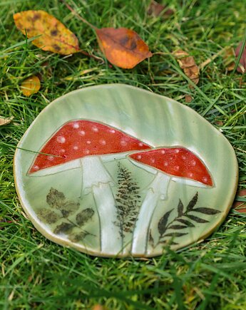 Podstawka pod Kubek Muchomorki z Paprotkami, Zuza Ceramics