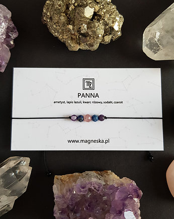 Zodiac PANNA bransoletka z kamieni, Magneska