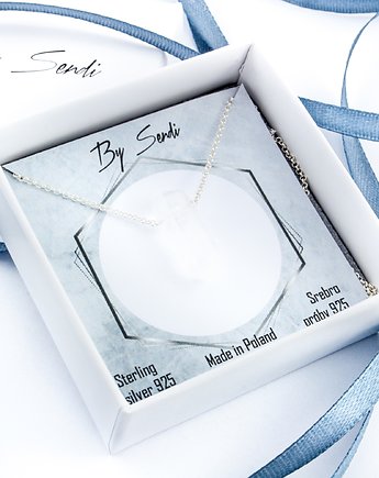 Naszyjnik z kryształem górskim, biżuteria z kamieniem, prezent dla siostry, By Sendi