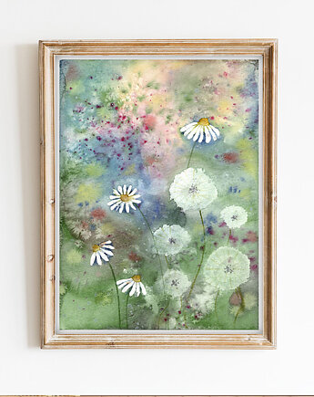 Oryginalna akwarela. Dmuchawce A5, Malgorzata Domanska