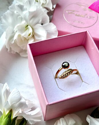 Pierścionek listek, Frant Art Jewellery