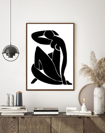 PLAKAT kobieta, Matisse, ilustracja, grafika, black dot studio
