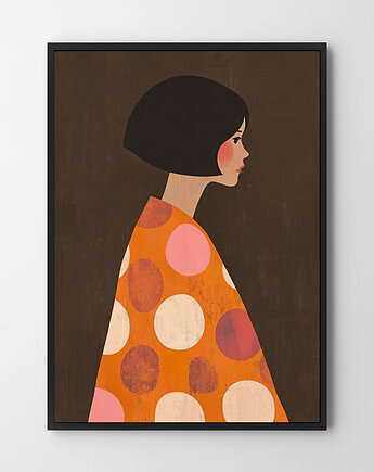 Dziewczyna z proflu - plakat/ilustracja, HOG STUDIO