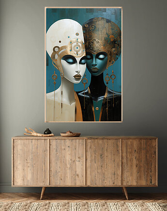 Oblicza Innych Wymiarów - Plakat - Druk - Abstrakcja, Surrealizm, Loft #20, Black Sapphire Art