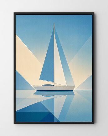 Plakat Geometryczna łódka, HOG STUDIO