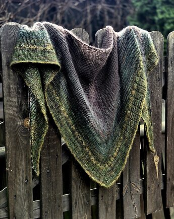 W głębi lasu / chusta, agat handmade