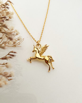 Naszyjnik z jednorożcem, złoty jednorożec, Anemon Atelier