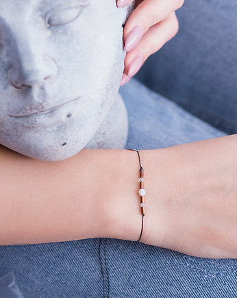 Delikatna Bransoletka Zodiac Ryby Szafir Kamień Księżycowy Opal Akwamaryn, w hand works