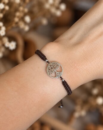TREE OF LIFE - bransoletka makramowa - Drzewo Życia, Greenmoon Handmade